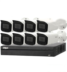 Dahua Camera, 8 x 8MP Bullet Camera Motorized Kit with 8ch NVR+ 2TB HDD - CCTVMasters.com.au