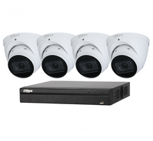 Load image into Gallery viewer, Dahua 4 x 4MP Motorized Turrret Bundle Kit with 4Ch NVR + 2TB HDD Kit includes: 1 x 4ch NVR4104HS-P-4KS2 1 x Surveillance HD-2TB installed 4 x Motorized Turret DH-IPC-HDW2431TP-ZS-S2 &nbsp; Features: 4MP, 1/3” CMOS image sensor,low illuminance, high image definition Built-in IR LED, max IR distance: 40 m