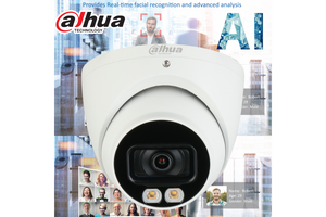 Dahua Smart AI 4MP Starlight + IP Turret White Light Camera, Fixed 2.8mm - CCTVMasters.com.au