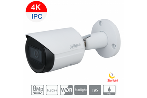 Dahua 8MP 4K Starlight Lite IR Bullet Camera Fixed Lens - CCTVMasters.com.au